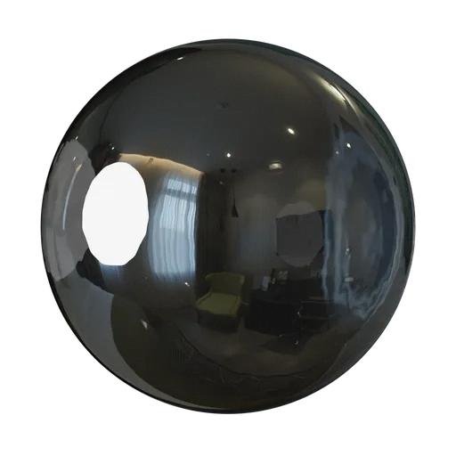 Reflective gray PBR glass material for Blender 3D, suitable for architectural cabinet rendering.