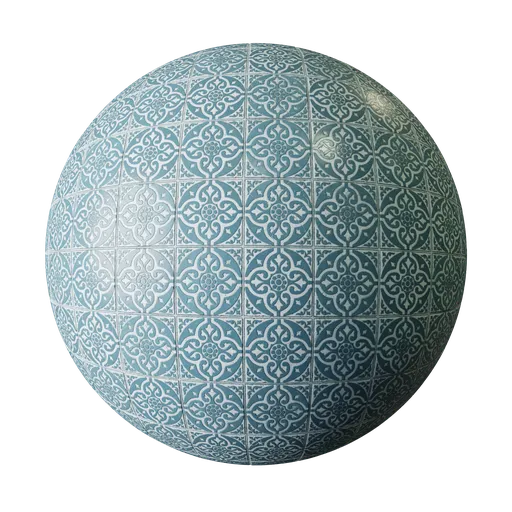 Decorative blue tiles