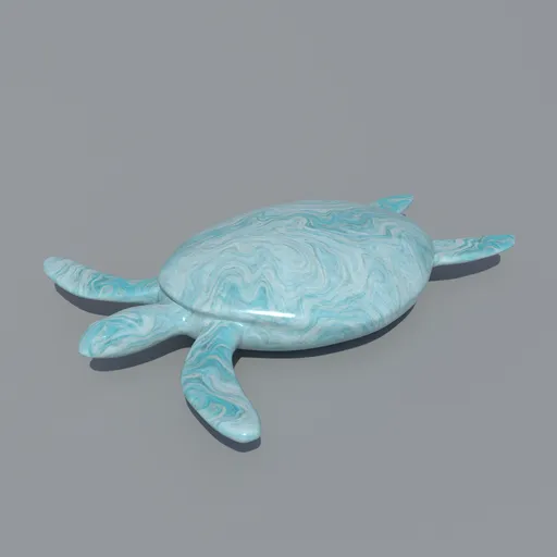 Sea Turtle Marble Statue
