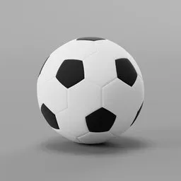 Realistic soccer ball 3D model with detailed texturing, ideal for Blender renderings and sport equipment visualizations.