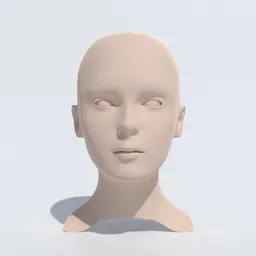 Woman Head Base Mesh