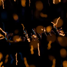 Abstract Glowing Particle Text Model
