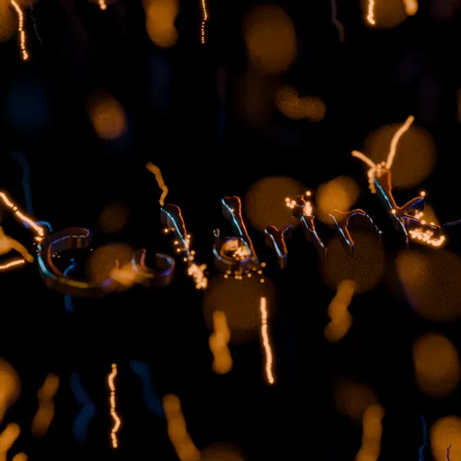 Abstract Glowing Particle Text Model