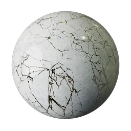 Gilded marble white