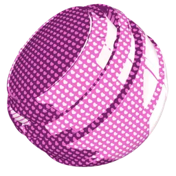 Pink cartoon hearts pattern PBR material for Blender Eevee, suitable for stylized FX.