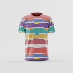Abstract Color Block T-shirt