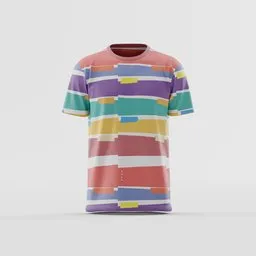 Abstract Color Block T-shirt