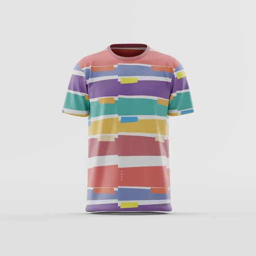 Abstract Color Block T-shirt