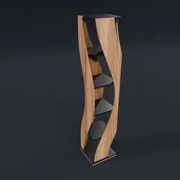 Sculptural Twisted Bookcase