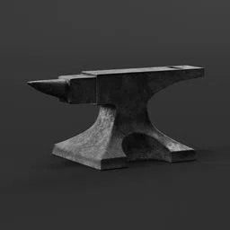 Realistic 3D anvil model with procedural shading and 8K texture details, ideal for Blender 3D projects.