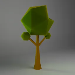 Low Poly Stylized Tree