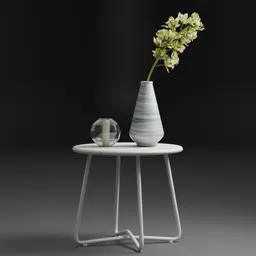 Ceramic Vase with Orchid