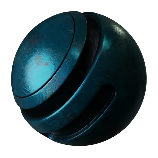 Scratched Metal Blue