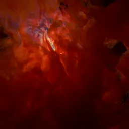 Intense Red Nebula Core Close Up