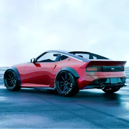 Car Under the Neon Sky-Nissan Fairlady