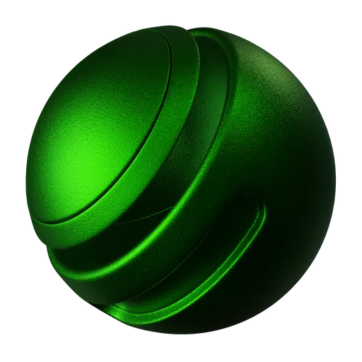 Powder coated metal green