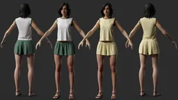 Casual Summer Female Character