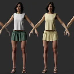 Casual Summer Female Character