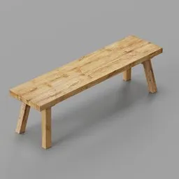 Rustic Wooden Bench