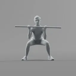 Lowpoly Fitness Girl