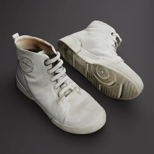 Used white sneakers