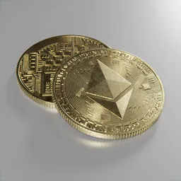 Ethereum (ETH) golden coin