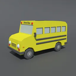 Low Poly School Bus