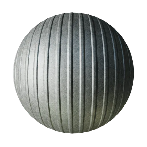 High-quality PBR Corrugated Steel material for 3D modeling in Blender and similar apps, showcasing realistic textures and shading.