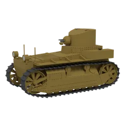 Low Poly T1E1 Cunningham Light Tank