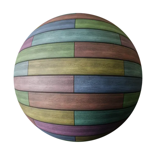 Colorful Painted Planks