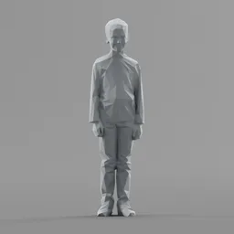 Lowpoly Teenager Standing