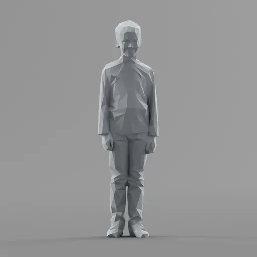 Lowpoly Teenager Standing