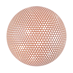 Orange Hexagonal Plastic Net