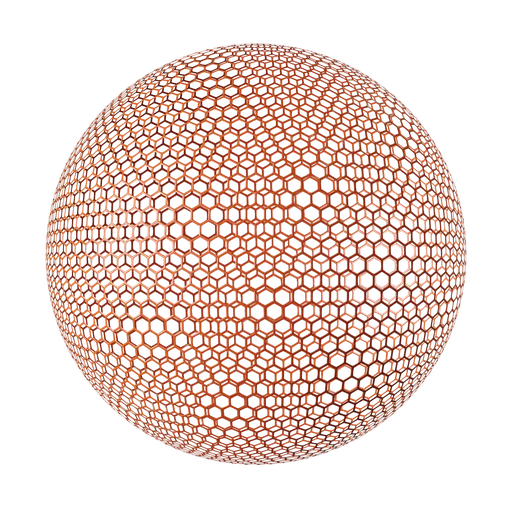 Orange Hexagonal Plastic Net