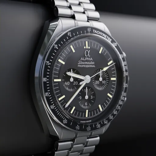 High-resolution 3D render of a silver wristwatch, detailed texture, suitable for Blender 3D visualization and smartwatch concepts.