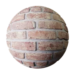 2K rough brick wall PBR material with high-quality displacement for 3D modeling and rendering in Blender.
