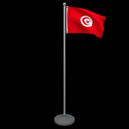 Animated Flag of Tunisia