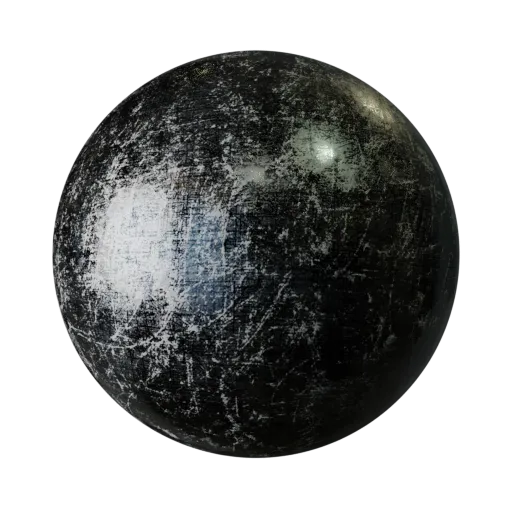 High-detail eroded scratch metal PBR texture for 3D modeling and rendering in Blender and similar software.