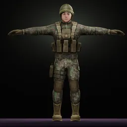 Male Soldier Stylized Character