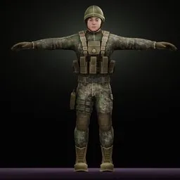 Male Soldier Stylized Character