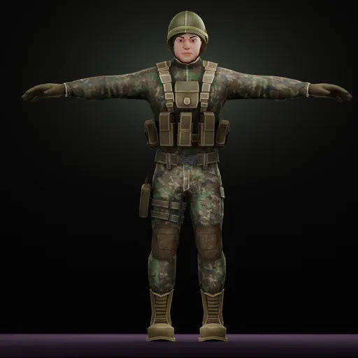 Male Soldier Stylized Character