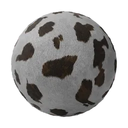 Faux Cow Printed Fur Brown