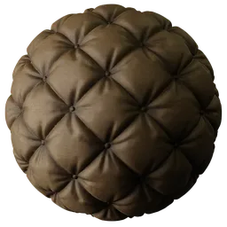 Quilted Fabric Soft Brown