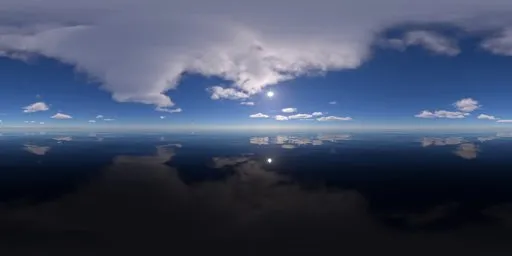Ocean, Sun, Clouds, Outdoor