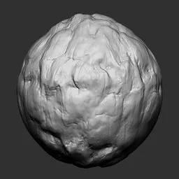 3D sculpting brush effect for creating detailed creature skin textures in Blender.