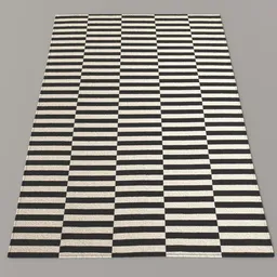 Black and White Geometric Rug
