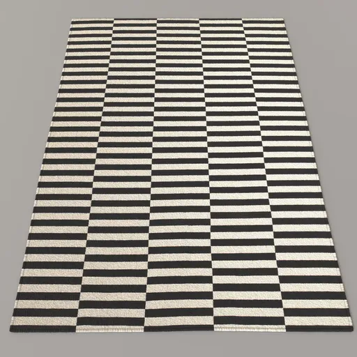 Black and White Geometric Rug
