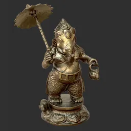 Ganesha Statue with Umbrella