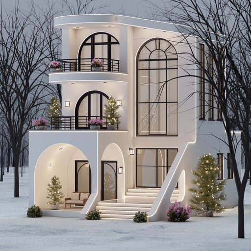Blendkit | Download the Modern Winter Villa Scene scene