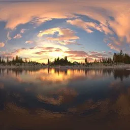 Sunset Lake Panorama HDRI